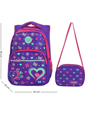 Ilkokul Sırt Çantası ve Beslenme Çantası Set Olarak Satılmaktadır 33 x 20 x 45 cm