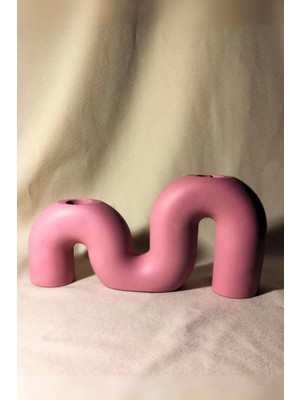 Şamdan M Şeklinde 2 Mum Bölmeli Şamdan