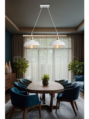 Karya 2li Ahşap Naturel Kasa - Beyaz Şapka ( Gold Kukalı)Salon-Oturma-Çocuk-Yemek-Yatak Odası-Mutfa