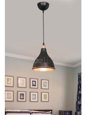 Tilda Tekli Sarkıt Siyah Salon-Oturma Odası-Çocuk Odası-Yatak Odası-Yemek Odası-Antre-Mutfak