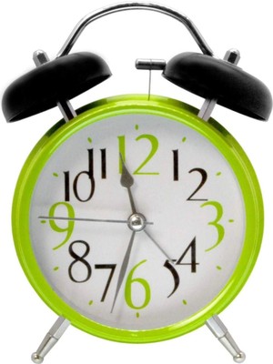 Alarmlı Masa Saati Kurmalı Çalar Saat Dekoratif Metal Çalar Saat