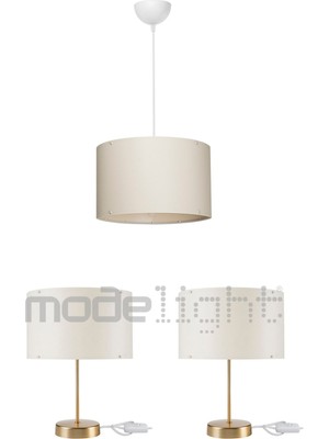 Arel Yatak Odası Set - Krem Sarkıt 2 Gold Abajur Salon-Oturma Odası-Çocuk Odası-Yemek Odası