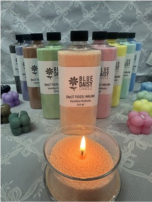 Turuncu Mandalina Aromalı 250 G Inci Tozu Mum Seti (30 Fitil)