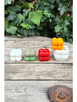 Beyaz Silikon Küp Mini Mum Kalıbı, 1 Adet, Şık ve Pratik Tasarım