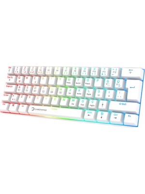 Gamepower Lyra Rgb 60M 62TUŞ Beyaz Mekanik Kablolu Red Switch Klavye - 3 Yıl Garantili