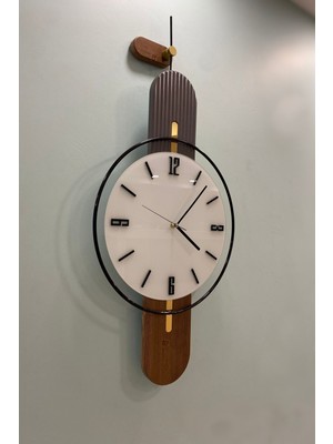 Modern Siyah Beyaz Dekoratif Duvar Saati, Şık ve Zarif Tasarım