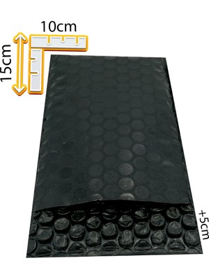 Zarf 25 Adet Siyah Pat Pat Baloncuklu Kargo Ambalajı  10X15+5CM Zarf