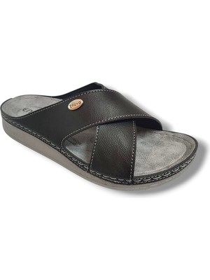 Enova M224-0102-25 Deri Anatomik Çapraz Bant Erkek Terlik