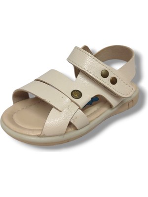 Şirinbebe 1597-20 Anatomik 3 Bant Kemer Tokalı Erkek Çocuk Sandalet Bej 21-25