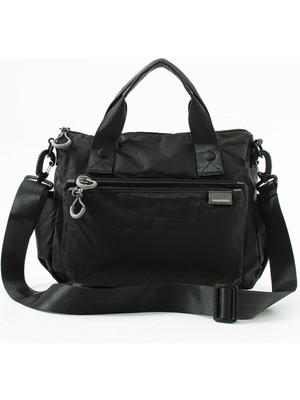 Sanmorris Kadın 4 Bölmeli Krinkıl Kumaş Ayarlanabilir Çapraz Askılı El ve Omuz Çantası 6000