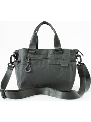 Kadın Desenli Paraşüt Kumaş 4 Gözlü Çapraz ve Omuz Askılı Çanta