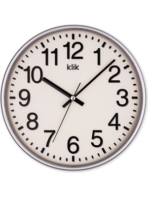 Şık Gümüş Minimalist Duvar Saati, Zarif Tasarım