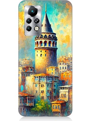 Infinix Note 11 Pro Uyumlu Galata’da Renkli Işıklar  Desenli Silikon Kılıf