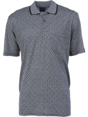 Oppland Erkek T-Shirt Yazlık Cepli Kısa Kollu Modern Jakarlı Karelli Model Rahat Kesim Pamuklu Kumaş