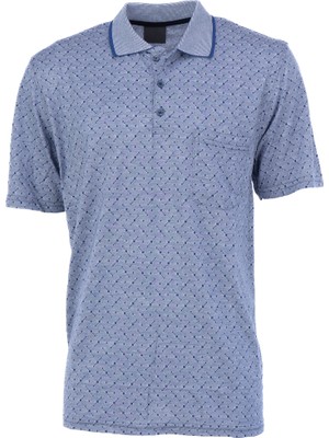 Oppland Erkek T-Shirt Yazlık Cepli Kısa Kollu Modern Jakarlı Karelli Model Rahat Kesim Pamuklu Kumaş