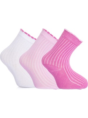 Hellobaby Kız Bebek 3lü Soket Çorap Pembe