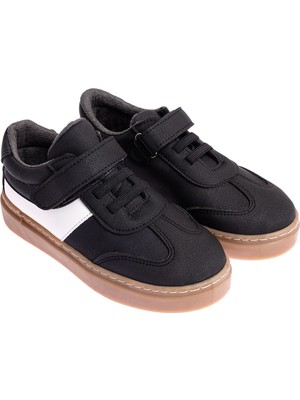 Hellobaby Erkek Bebek Spor Ayakkabı Suni Deri Siyah 25