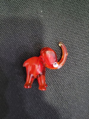 El Yapım Işçilik Cam Fil Biblo Minik Ev Dekorasyon Sanat 1 Adet