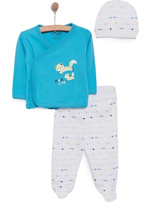 Hellobaby Erkek Zıbın-Şapka-Patikli Alt Erkek Bebek