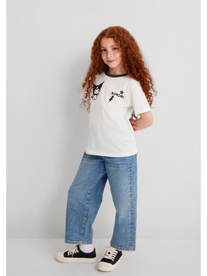 Mavi Kuromi Baskılı Ekru Tişört 7610378-70057