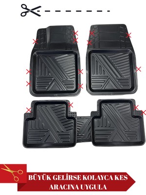 Gold Toyota Corolla Sedan 2007-2013 4d Havuzlu Zebra Kapalı Siyah Oto Paspas