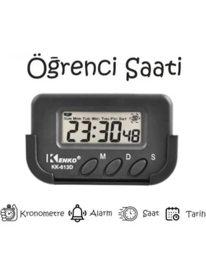 Öğrenci Saati - Kronometreli Ders Çalışma Saati - Dijital Masa Saati