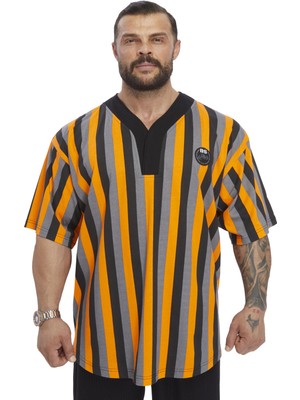 Oversize Pamuk Tişört, V Yaka Rag Top Bgsm 3363