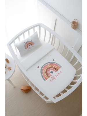 Tuğba Kuğu Pike Takımı - For Baby - Somon Gökkuşağı