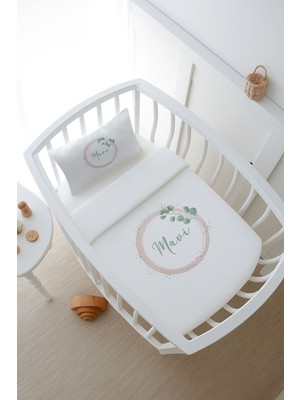 Tuğba Kuğu Pike Takımı - For Baby - Somon Çemberli Okaliptus
