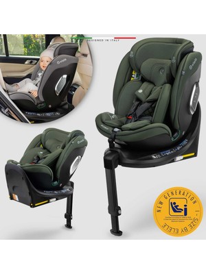Elele Stradafix 360° Dönen I-Size Oto Koltuğu Isofix 40-150 cm 0-36 kg Yeşil Özellikleriyle Güvenli