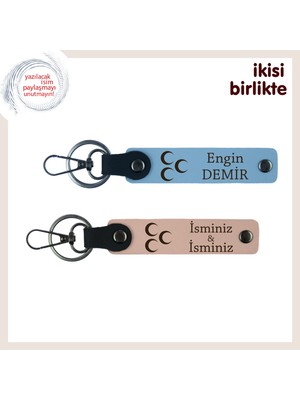Askerlik Anısı Olarak Hediye – Üç Hilal Isimli Anahtarlık Takımı, Gök Mavi-Yavru Ağzı