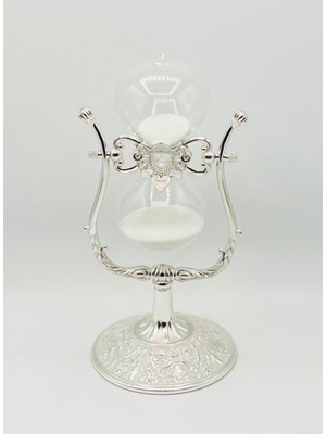 About The Perfect Beyaz Metal Kum Saati, Şık ve Dekoratif 30 Dakikalık Zaman Ölçer