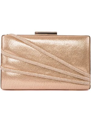 Saten Çapraz Sıra Taşlı Lüks Abiye Çanta