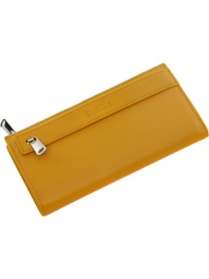 Deriza Yemen Hakiki Deri Cüzdan Hardal