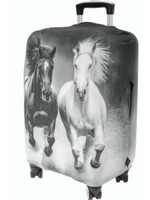 (MY#132 Atlar) Valiz Için kılıf