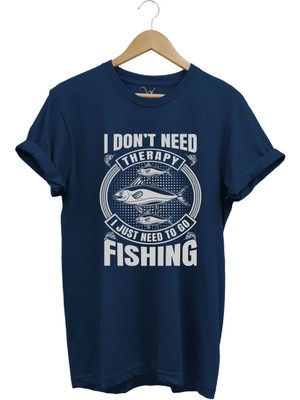 Widi Fishing Balıkçı Balık Baskılı %100 Pamuk Regular Fit T-Shirt