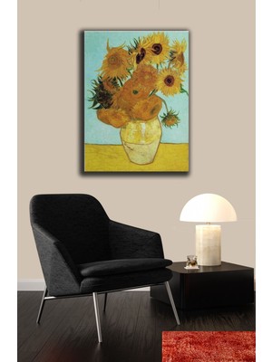 Modern Çiçekler Kanvas Tablo Ev Ofis Dekorasyonu %100 Pamuklu Orijinal Dokulu