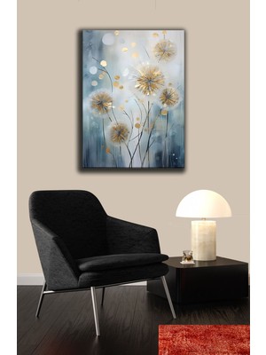 Modern Çiçekler Kanvas Tablo Ev Ofis Dekorasyonu %100 Pamuklu Orijinal Dokulu