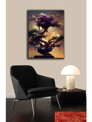 Modern Çiçekler Kanvas Tablo Ev Ofis Dekorasyonu %100 Pamuklu Orijinal Dokulu