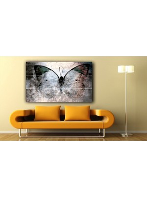 Kelebek Desen Dekoratif Kanvas Tablo