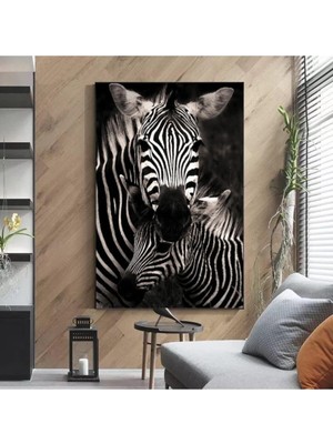 Dekoratif Zebra Kanvas Tablo