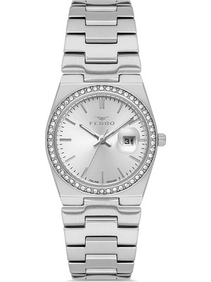 Ferro FL21596AWT-A Quartz Çelik Gri 30 mm Kadın Kol Saati