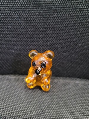 El Yapım Işçilik Figür Mini Cam Ayı Biblo Ev Dekorasyon 1 Adet