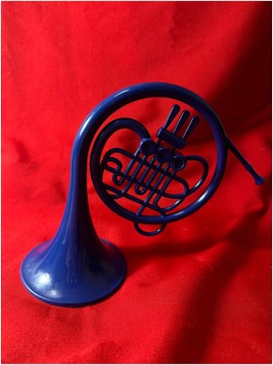 Mavi Fransız Kornosu 16CM, Şık ve Zarif Ev Dekorasyonu Parçası