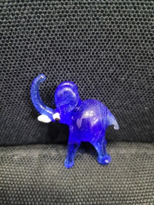 El Yapım Işçilik Cam Fil Biblo Minik Ev Dekorasyon Sanat 1 Adet