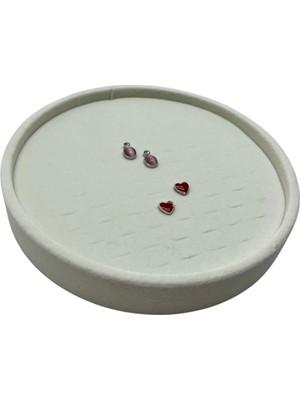 Silindir Model Süet Kumaş 20/20 cm Batırmalı Küpe-Piercing Tablası