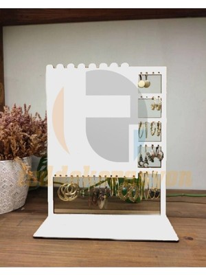 About The Perfect Beyaz Ahşap Takı ve Kolye Standı, Zarif ve Şık Dekorasyon Parçası