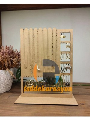 About The Perfect Boyanabilir Ahşap Takı Standı, Kolye ve Küpe Sergileme, Renkli ve Şık Tasarım