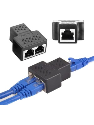 Vwin RJ45 Internet Çoklayıcı Dağıtıcı 2’li Splitter Gigabit 1 Giriş 2 Çıkış Uyumlu Kablo (2 cıkıs aynı anda çalışmaz)