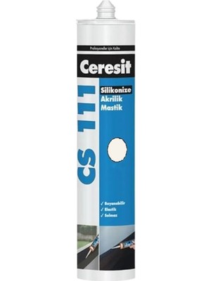 2 Adet 240ML Silikonize Akrilik Beyaz Mastik CS111